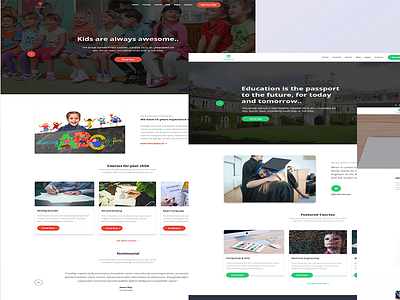 School, collage, university website theme design and development