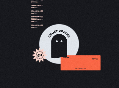 Ghost Coffee Brand branding design illustration logo vector