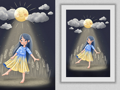 Ray of Hope 💙💛 character girl hope illustration loveukraine ray standwithukraine sun support ukraine ukraine ukraine illustration
