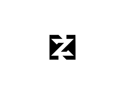 NZ branding flat icon letter logo logo design minimal monogram type