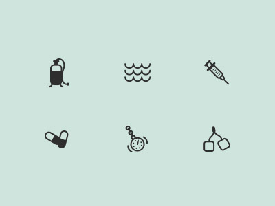 Pain relief icons icons