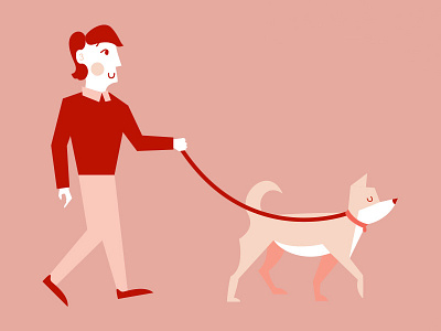Man and Dog illustration