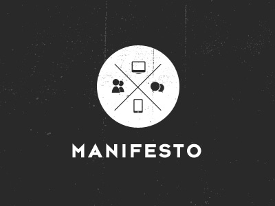 Manifesto branding development logo logomark