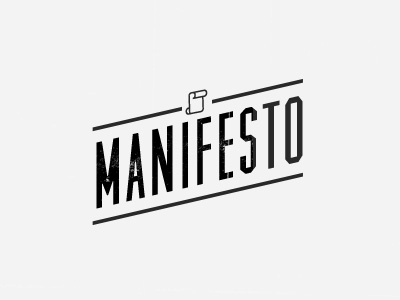 Manifesto branding development logo logomark