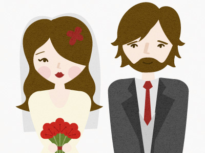 Wedding portrait illustration illustrator vector wedding