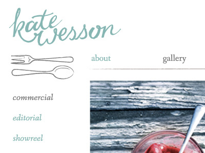 Food stylist site identity illustration website