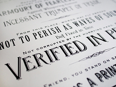 Printing office poster screenprint typography