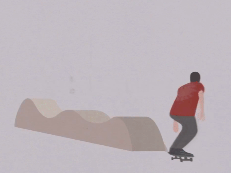 Luan Oliveira animation colours rotoscoping skateboarding skating trick