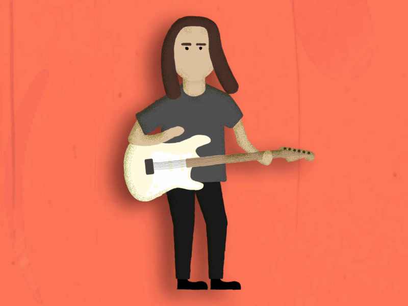 Guitarist Ben character animation guitar peach