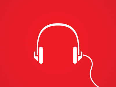 Headphones beats branding headphones hip hop icon identity logo music rap red studio vector