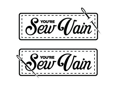 You're Sew Vain clothing gotham identity logo needle sew sewing textile texture thread type typography