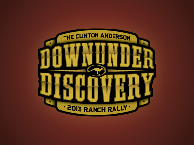 Ranch Rally buckle concept cowboy discovery gold gradient logo rally ranch type typography western