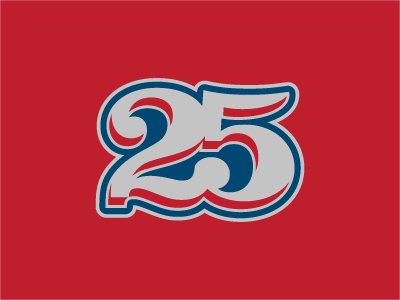25 25 badge concept illustration lettering logo monogram number type typography vector