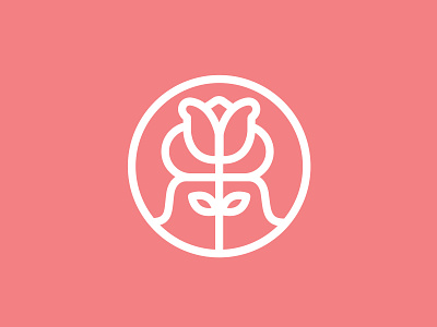 R is for Rose design identity illustration logo rose type vector