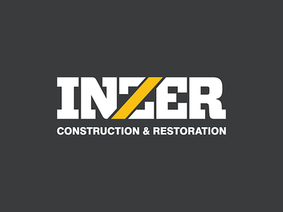 Inzer Construction & Restoration brand construction identity letter logo logotype mark restoration symbol z