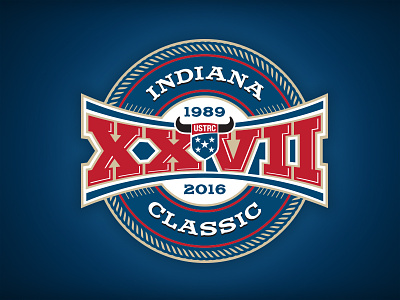 Indiana Classic classic event historic indiana logo rodeo roman numeral roping sports vintage western xxvii