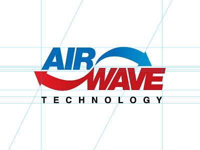 AirWave Technology air arrow blue cold helvetica hot logo mark movement red technology wave
