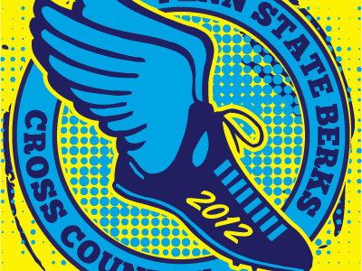 Berks XC Tee 2012 apparel athletics college cross country illustration logo penn running shoe sport state t shirt university wings xc