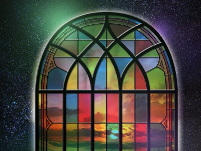 Stained Glass background church design geometric glass glow horizon landscape light photoshop poster stained glass sunrise sunset transparent window