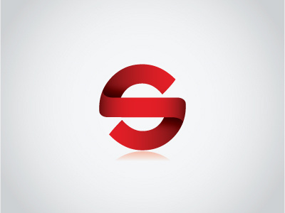 "S" 3d branding gradient icon identity letter logo logotype red reflection s shadow type typography vector