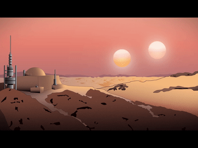 Ben Kenobi's house after animate animation desert design effects illustration illustrator motion starwars