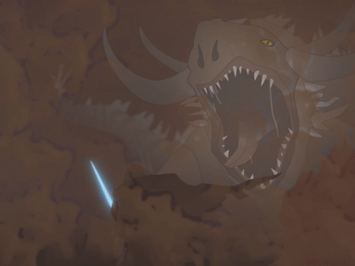 Dragon fight after animate animation desert design effects illustration illustrator motion starwars