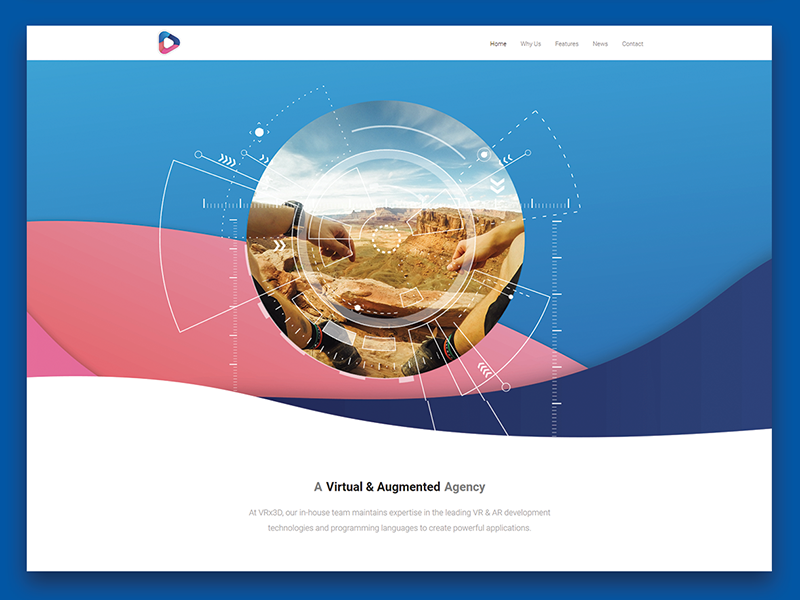 VR website layout by Canesta on Dribbble