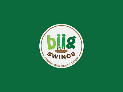 Biig Swings creative creativity design design logo design simple logo swing logo swings wood wood logo