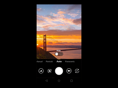 Android Camera Portrait to Landscape animation camera app motion principle