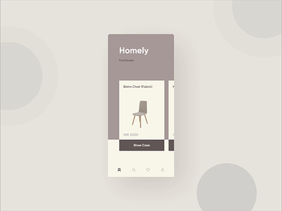 Homely Furniture App UI 3d 3d animation after effects animation app app ui ecommerce app figma furniture app inspired minimal motion design ui ux video