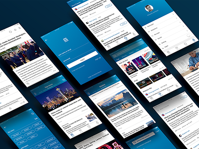 The state council concept blue concept government ios menu news policy product storyboards ui ux