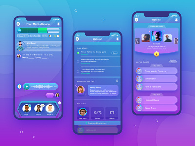 Dating Game Mobile App app colorful concept dating dating app design game game design mobile ui ux