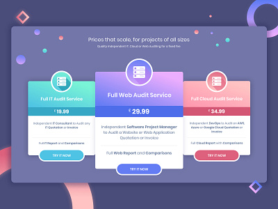 Web audit pricing plan cloud design illustration pricing page pricing plans pricing table pricing tables product services ui ui pack ui pricing uidesign ux vector web website