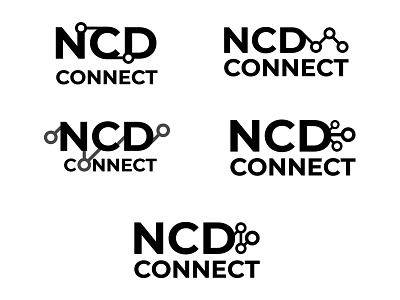 NCD Connect logo progression icon illustration logo logo design