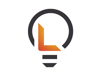 Luminent Logo front end development illustration js lightbulb logo react react framework