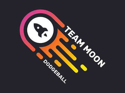 Team Moon - Dodgeball team shirt design dodgeball graphic design