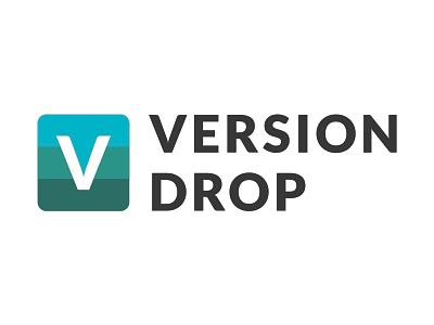 Version Drop logo illustrator logo design