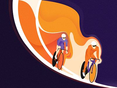 Pursuit bicycle cycling digital fixedgear helmet illustration pursuit track wave
