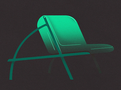 A 36daysoftype chair illustration midcentury typedesign typography