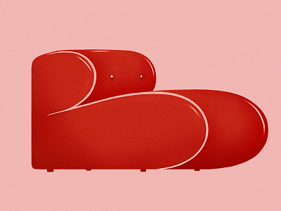B 36daysoftype armchair baloon illustration leather typedesign typography