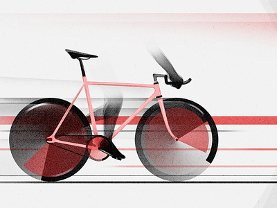 High Cadence bicycle cadence cycling digital illustration track wheels