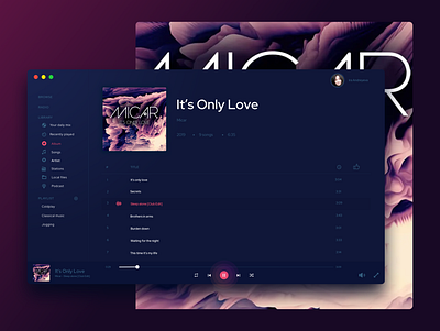 New concept of Spotify dailyui dashboad music app