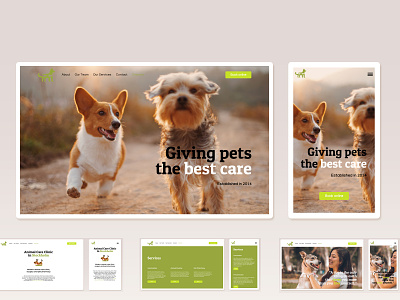 Animal Clinic Front Page Design clinic design front page responsive design ux vet veterinary web design website