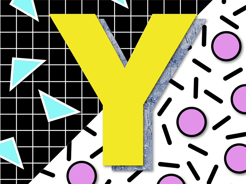 Y tho? animation graphic design illustration letters memphis type typography