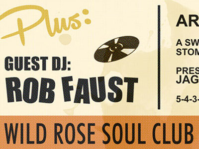 Wild Rose Soul Club Fall Gig distressed poster soul vintage