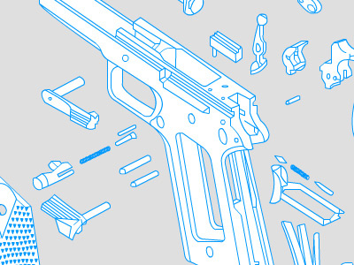 Colt 45 animation colt 45 exploded view flash schematic wireframe