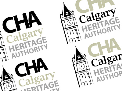 CHA Logo Work branding calgary cha heritage authority logo