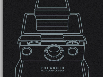 Polaroid line drawing polaroid sx 70