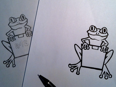 Moving Frog Drawings drawing frog illustration ink pencil