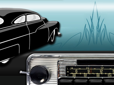 Custom Rides 1950 hot rod radio
